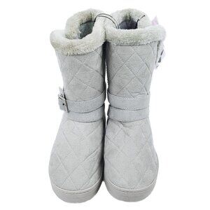 New! Kensie Women's Cozy Lightweight Slip On Faux Fur Lined Microsuede Booties